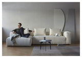 Kornum Sofa med Chaise Longue igjen, Offwhite Bouclé