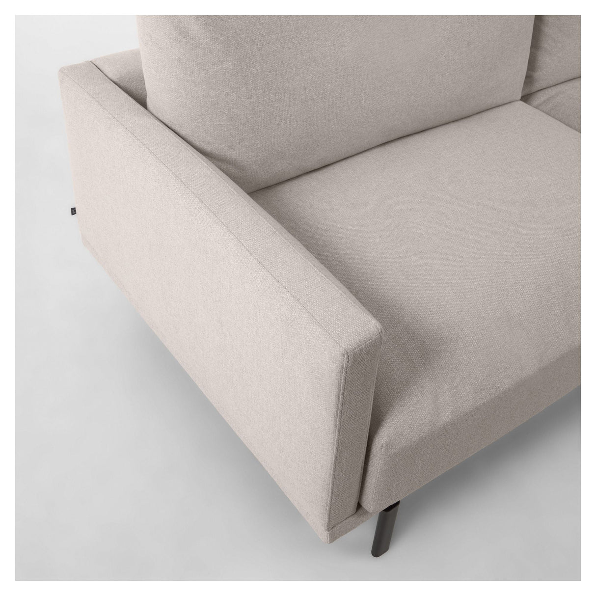 Galen 3-personer. Sofa med venstre venstre sjeselong, B254, Beige Chenille