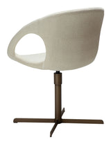 CARRY Spisestuestol, Hvit/beige Stoff 