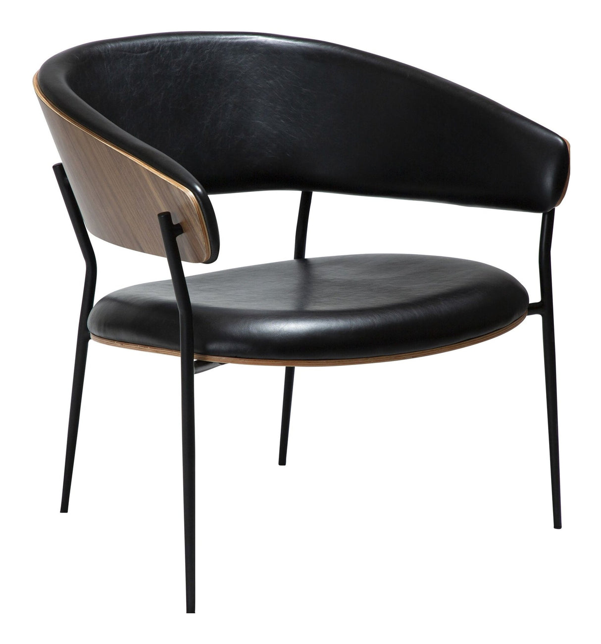 CRIB Lounge Chair, mørk eik/sort 