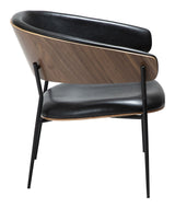 CRIB Lounge Chair, mørk eik/sort 