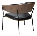 CRIB Lounge Chair, mørk eik/sort 