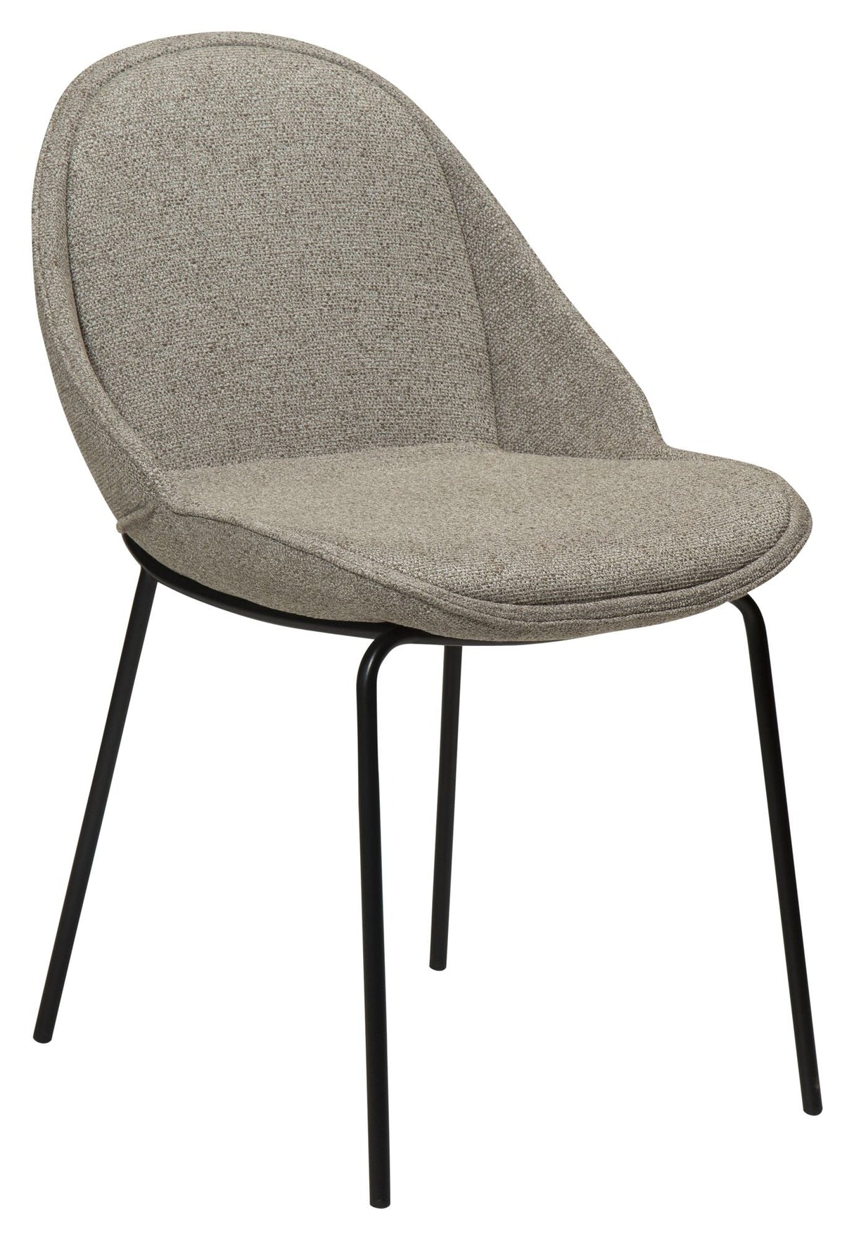 Arch Dining Chair, Pebble Earth Bouclé Stoff