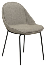 Arch Dining Chair, Pebble Earth Bouclé Stoff