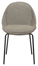 Arch Dining Chair, Pebble Earth Bouclé Stoff