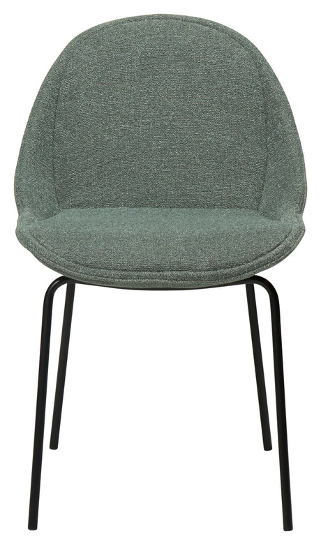 Arch Dining Chair, Pebble Green Bouclé Fabric