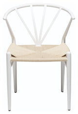 Delta Dining Chair, White W. Natursete