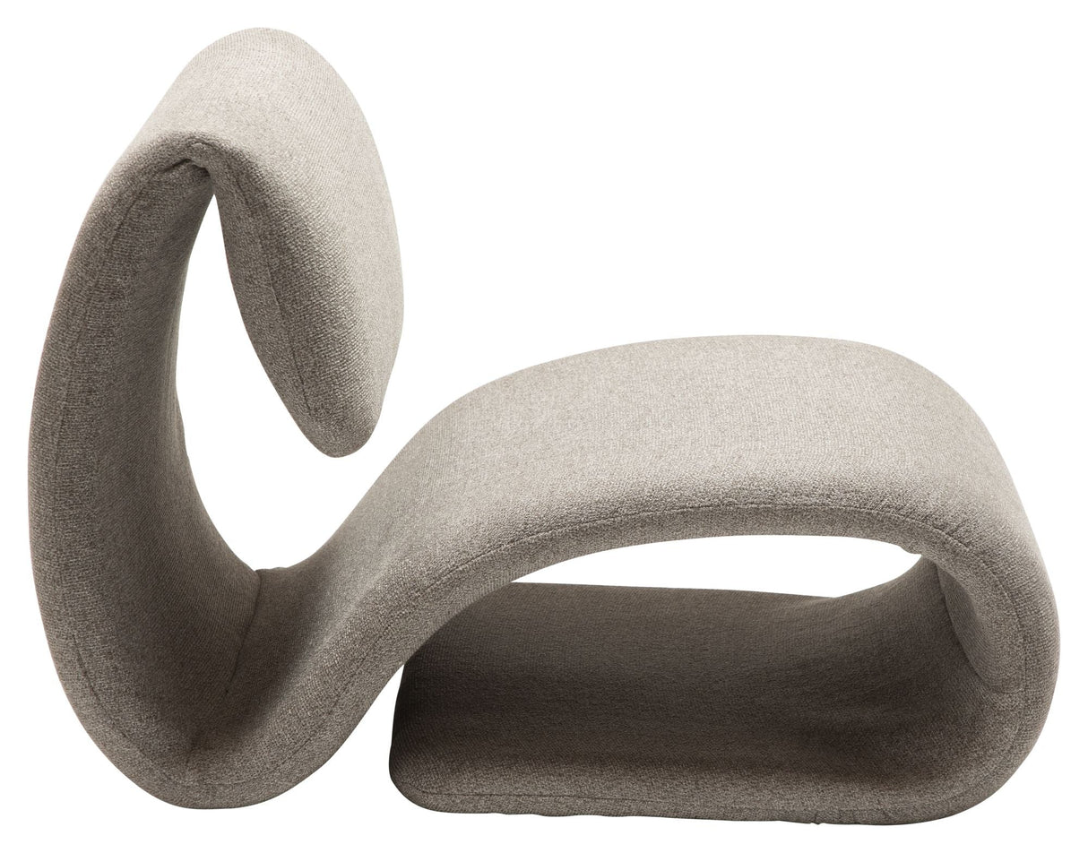 Dubna Lounge Chair, Pebble Earth Bouclé Stoff