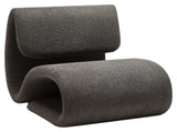 Dubna Lounge Chair, Pebble Grey Bouclé Stoff