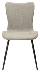 Medusa Dining Chair, Pebble Earth Bouclé Stoff