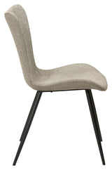 Medusa Dining Chair, Pebble Earth Bouclé Stoff