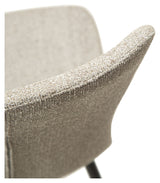 Medusa Dining Chair, Pebble Earth Bouclé Stoff