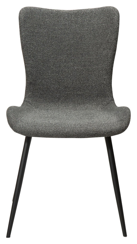 Medusa Dining Chair, Pebble Grey Bouclé Stoff