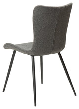 Medusa Dining Chair, Pebble Grey Bouclé Stoff