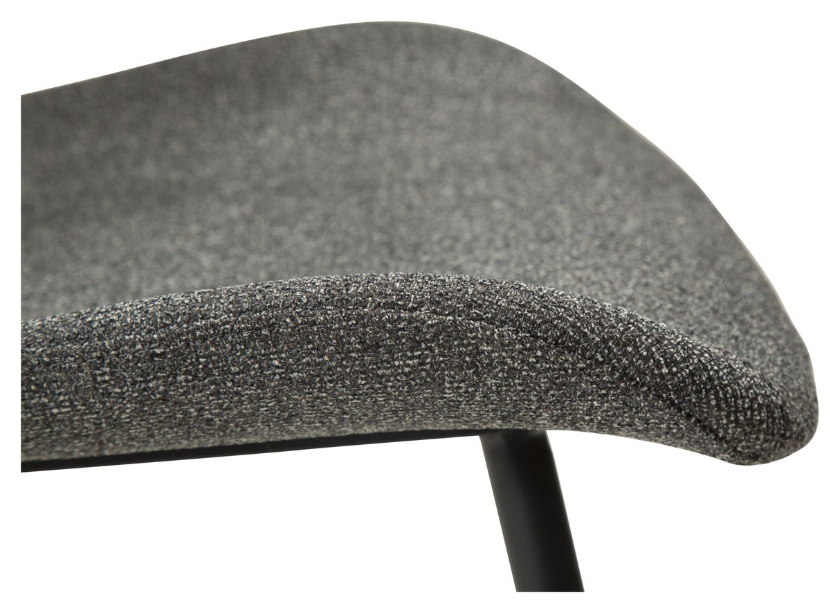 Medusa Dining Chair, Pebble Grey Bouclé Stoff