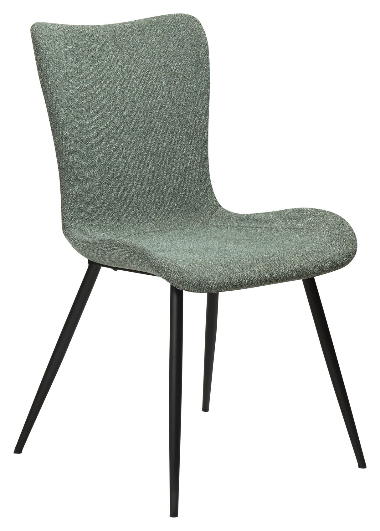 Medusa Dining Chair, Pebble Green Bouclé Stoff