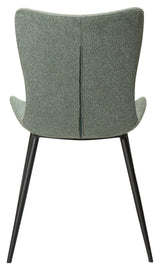 Medusa Dining Chair, Pebble Green Bouclé Stoff