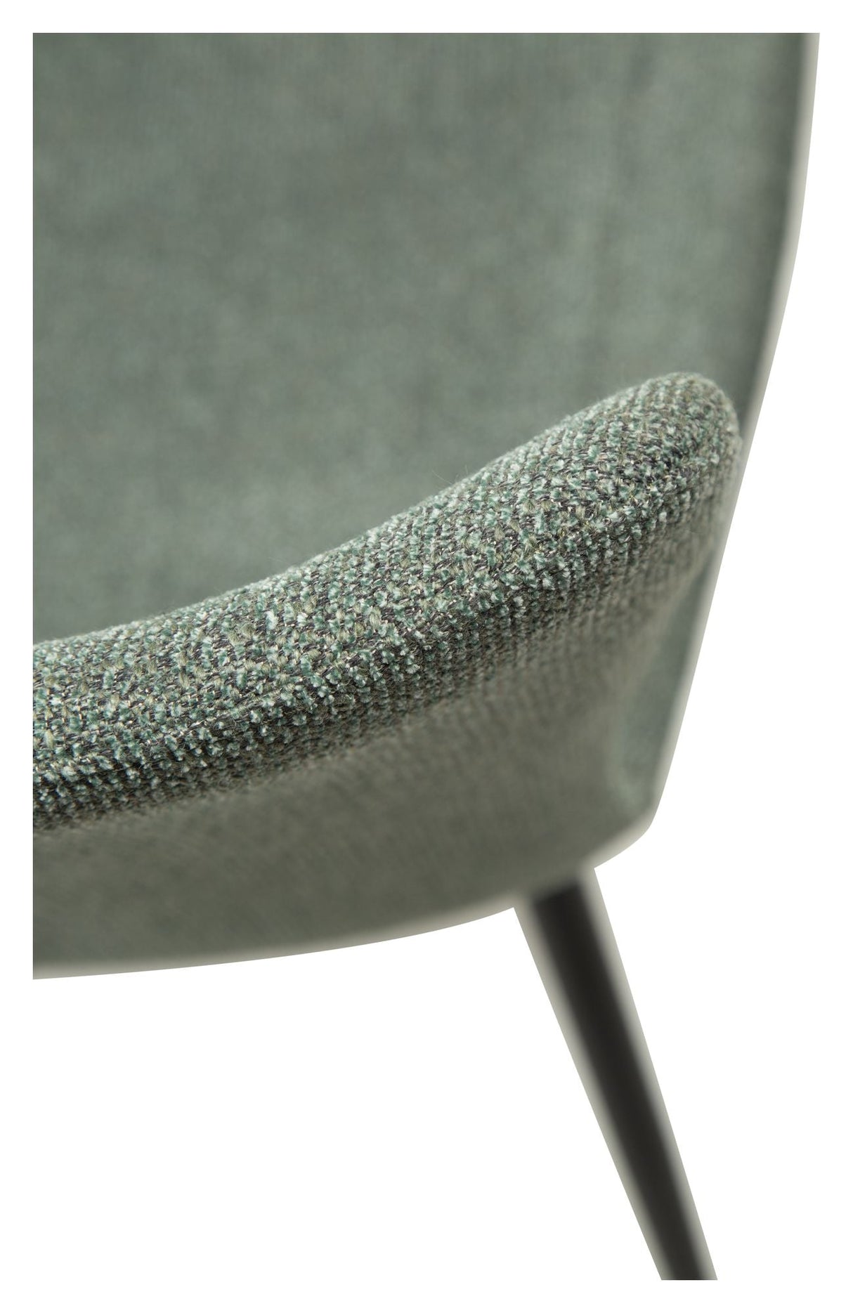 Medusa Dining Chair, Pebble Green Bouclé Stoff