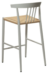 Sava Bar Stool SH: 66,50 cm, beige papirtau/hvit ramme