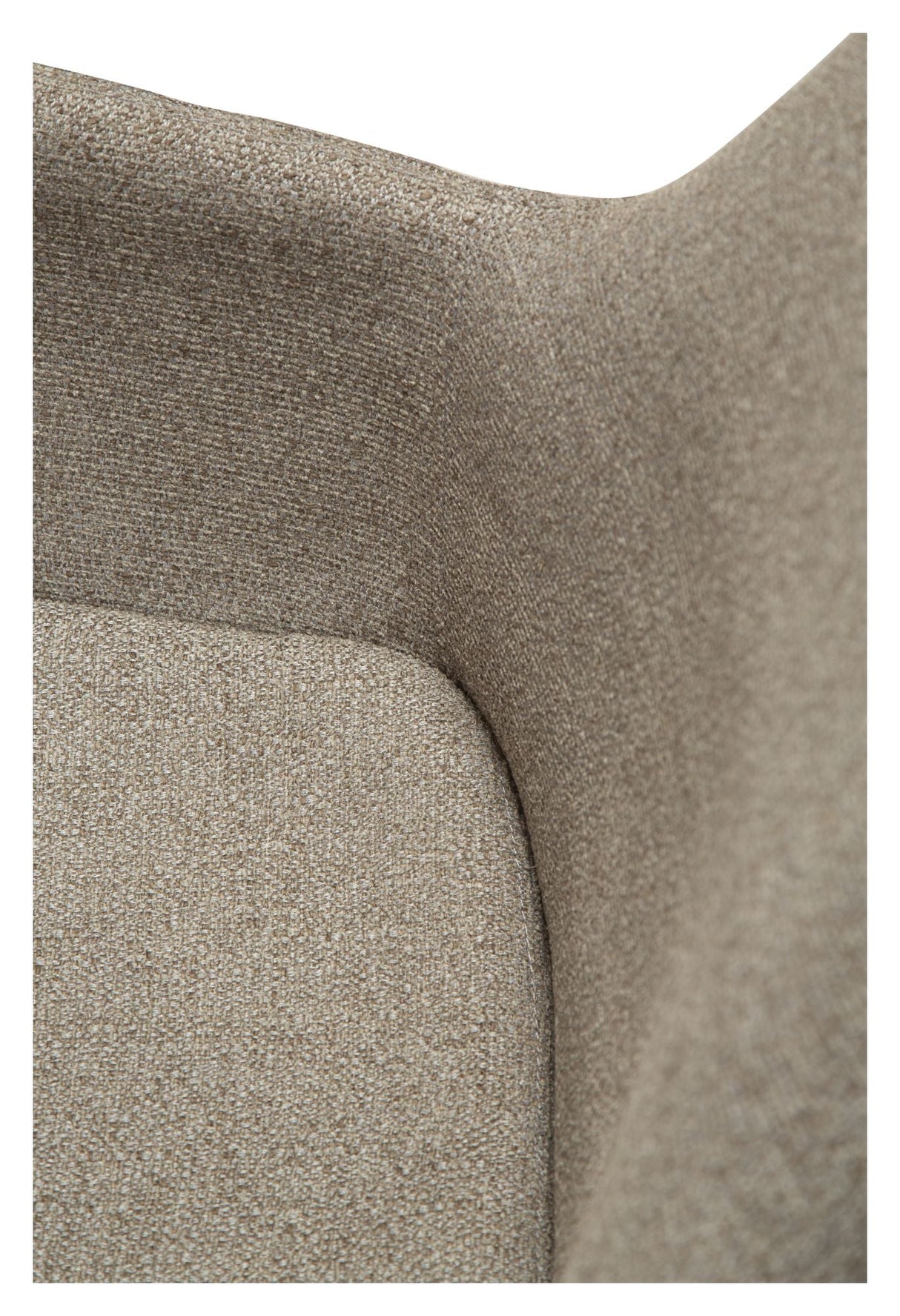 Zimmer Dining Chair with Arm, Pebble Earth Bouclé Stoff