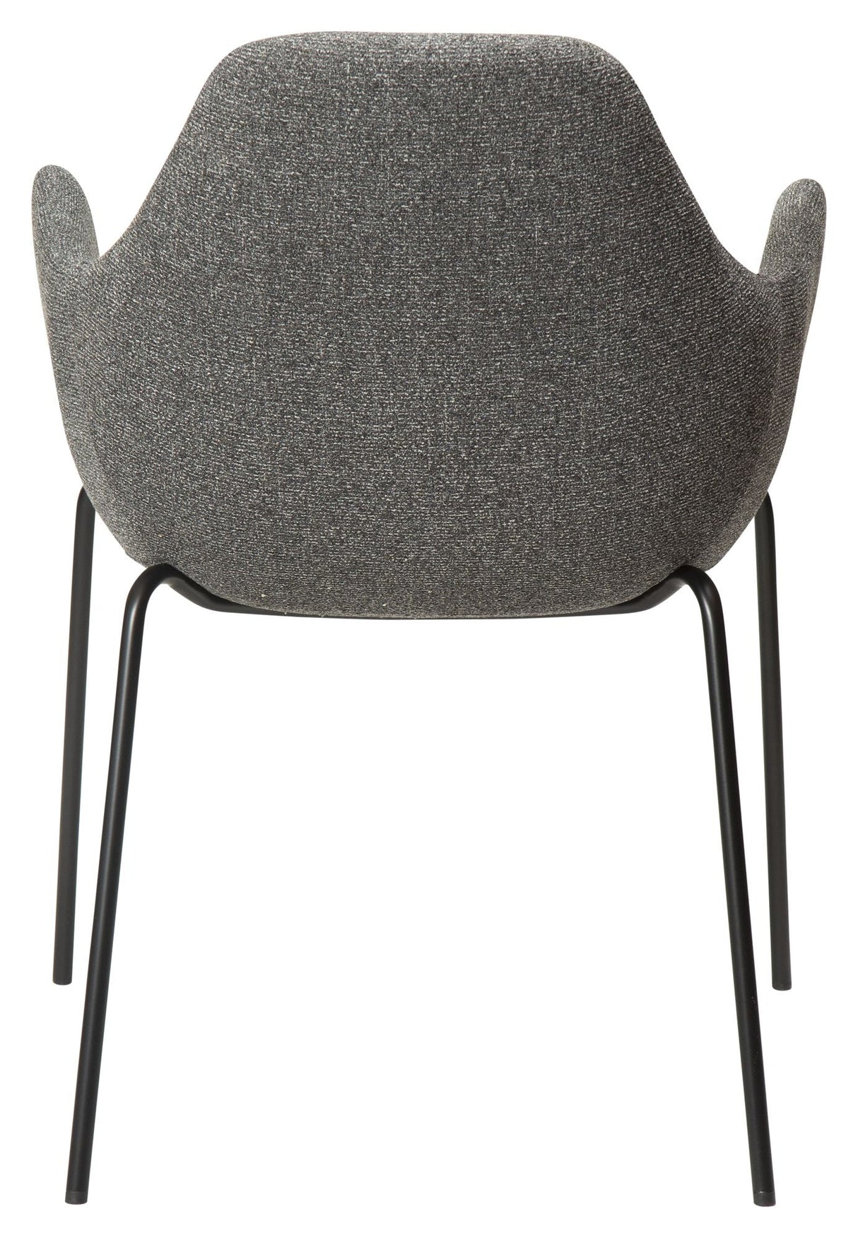 Zimmer Dining Chair with Arm, Pebble Grey Bouclé Stoff