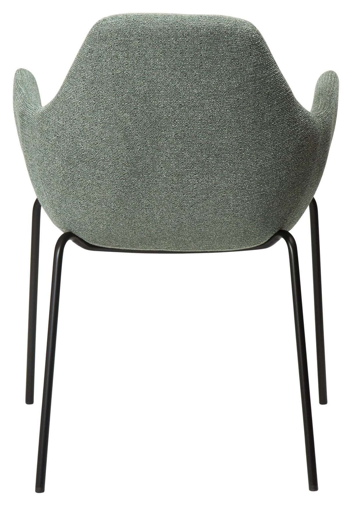 Zimmer Dining Chair with Arm, Pebble Green Bouclé Stoff