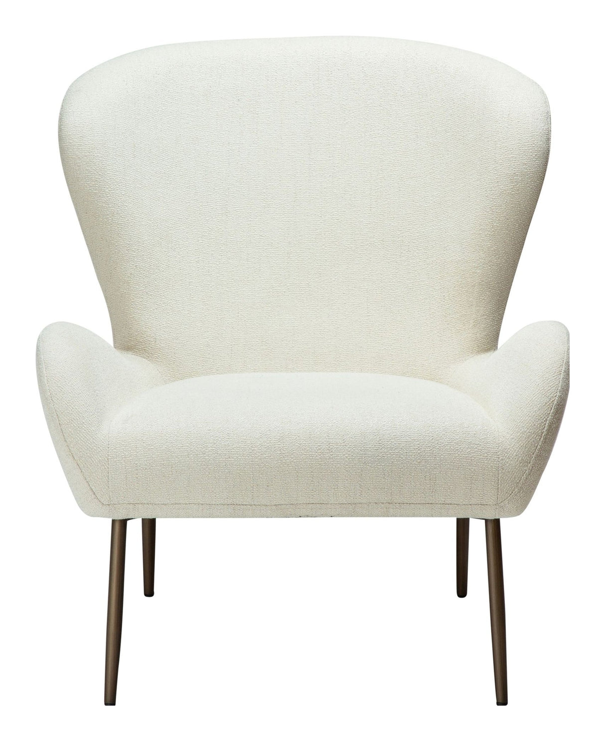 GLAM Lounge Chair, hvit/beige stoff 