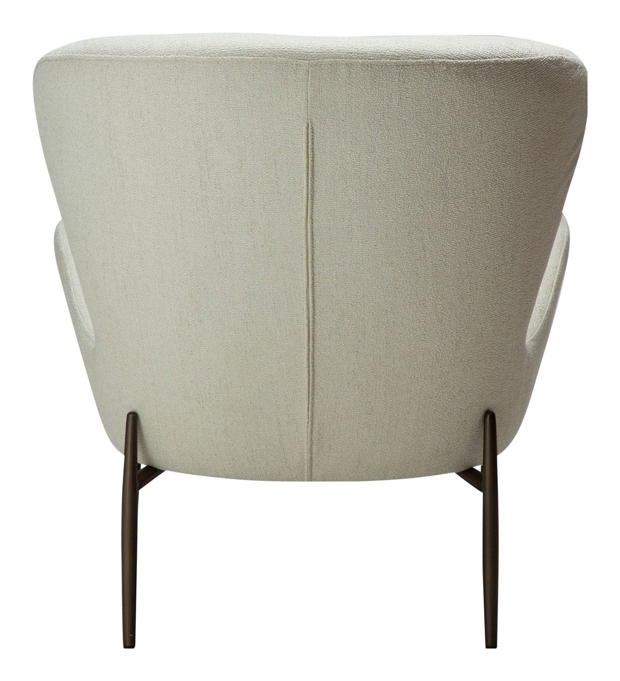 GLAM Lounge Chair, hvit/beige stoff 