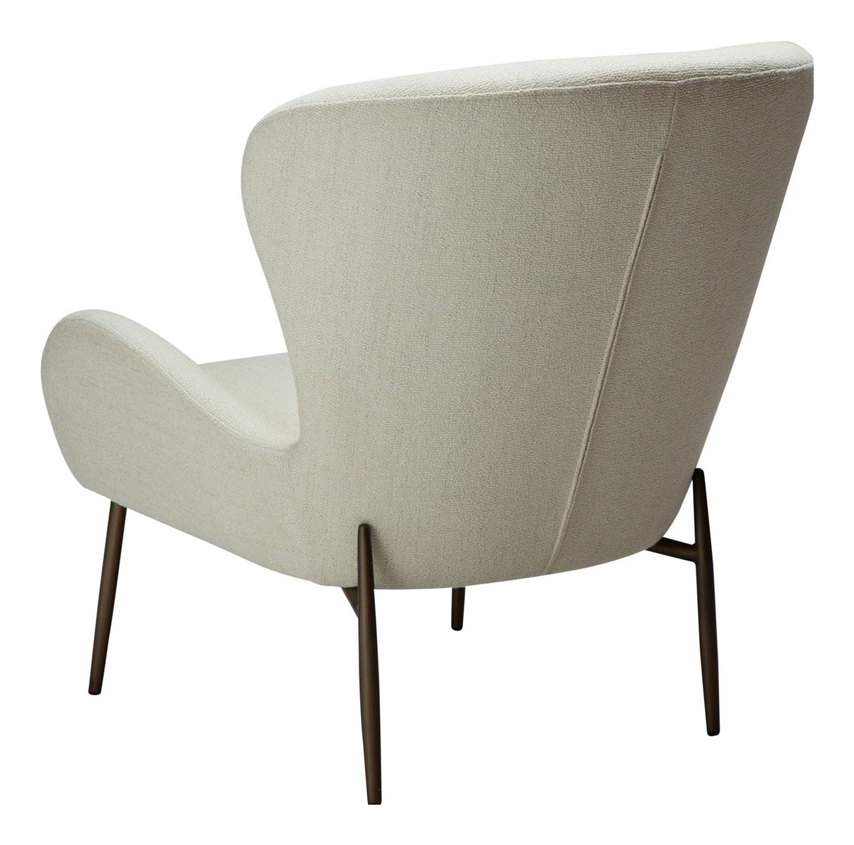 GLAM Lounge Chair, hvit/beige stoff 