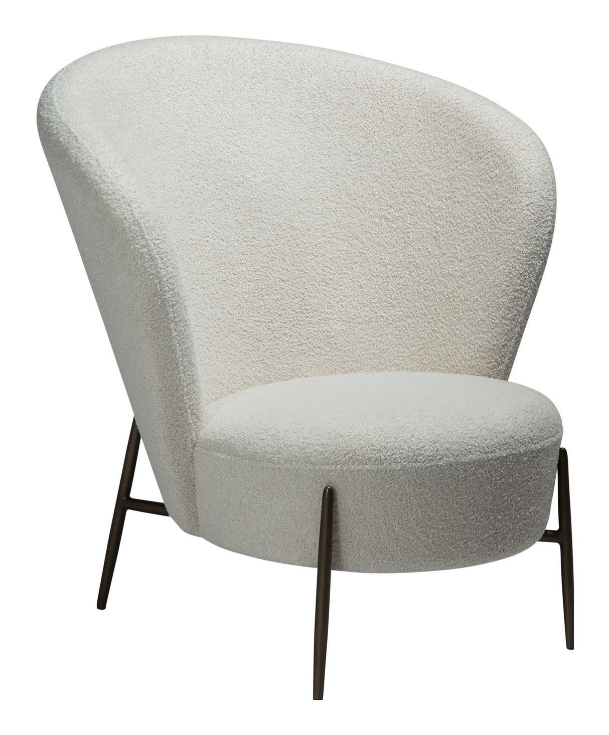 ORBIT Lounge Chair, hvit/beige stoff 