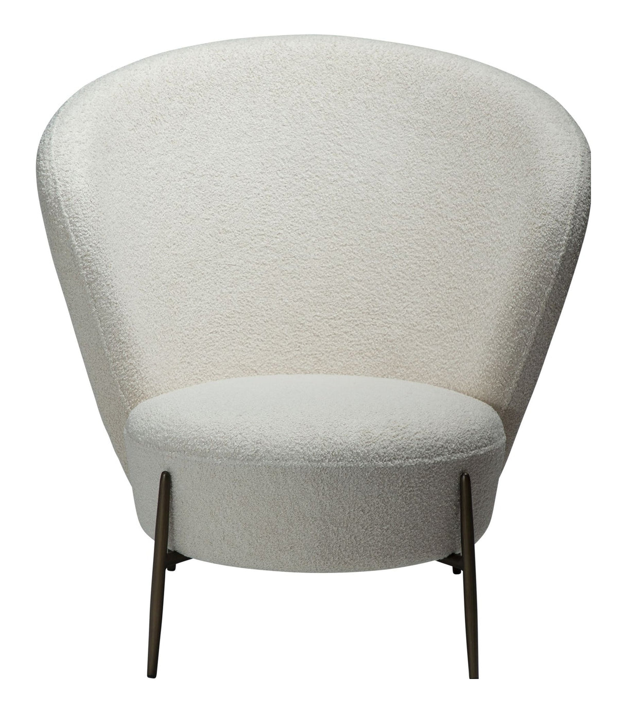 ORBIT Lounge Chair, hvit/beige stoff 