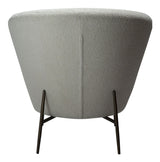 ORBIT Lounge Chair, hvit/beige stoff 