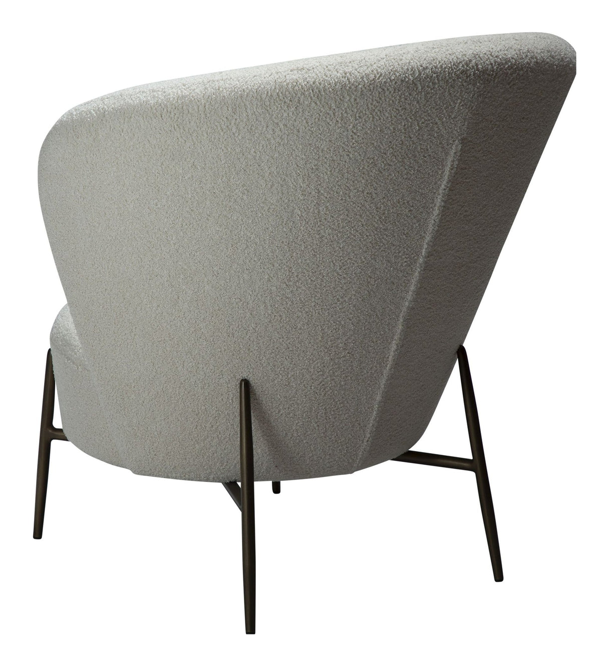 ORBIT Lounge Chair, hvit/beige stoff 