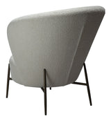 ORBIT Lounge Chair, hvit/beige stoff 