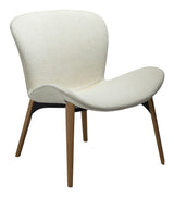 PARAGON Lounge Chair, Hvit/beige stoff 