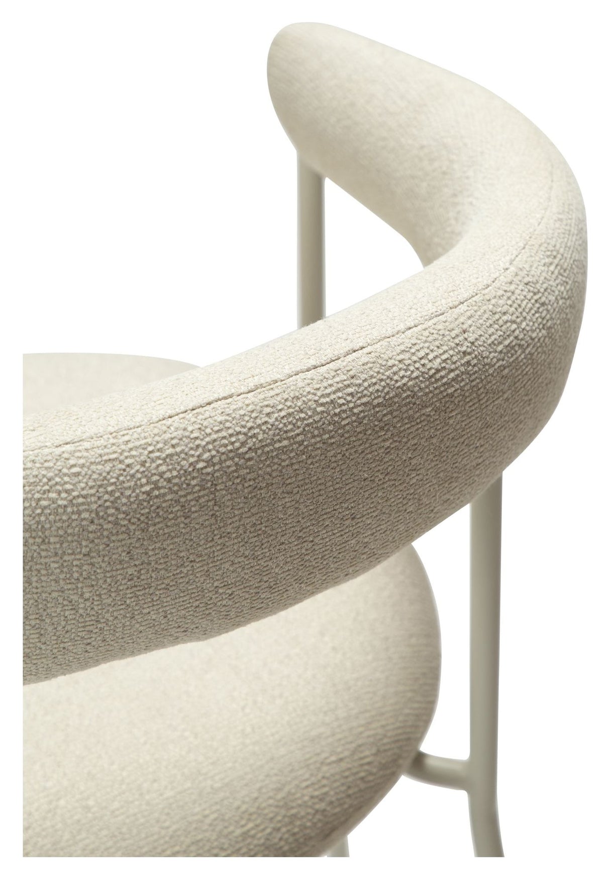 Plenti spisestol med armlener, beige bouclé