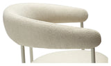 Plenti spisestol med armlener, beige bouclé