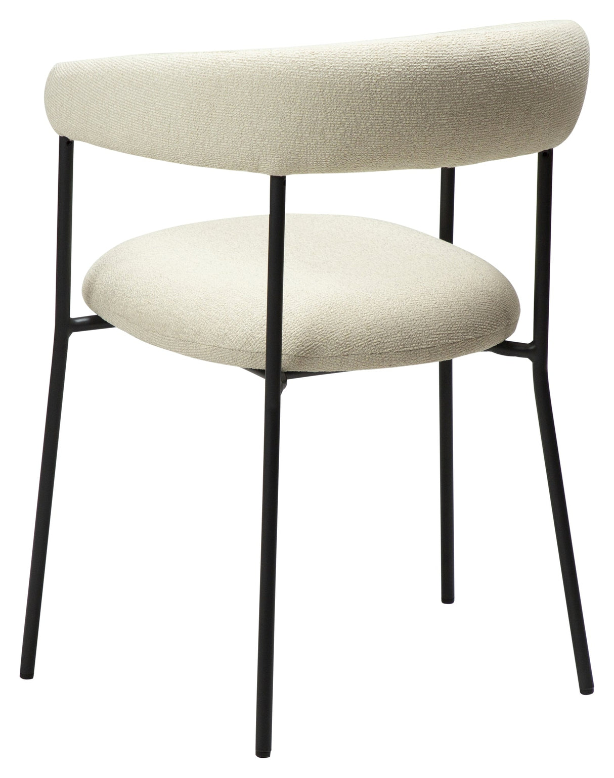 Plenti spisestol med armlener, hvit/beige