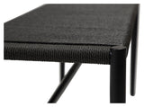 Sava Bench, Black Metal, Paper Garn