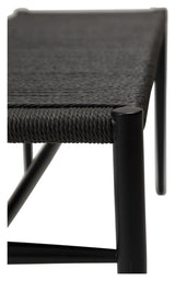 Sava Bench, Black Metal, Paper Garn