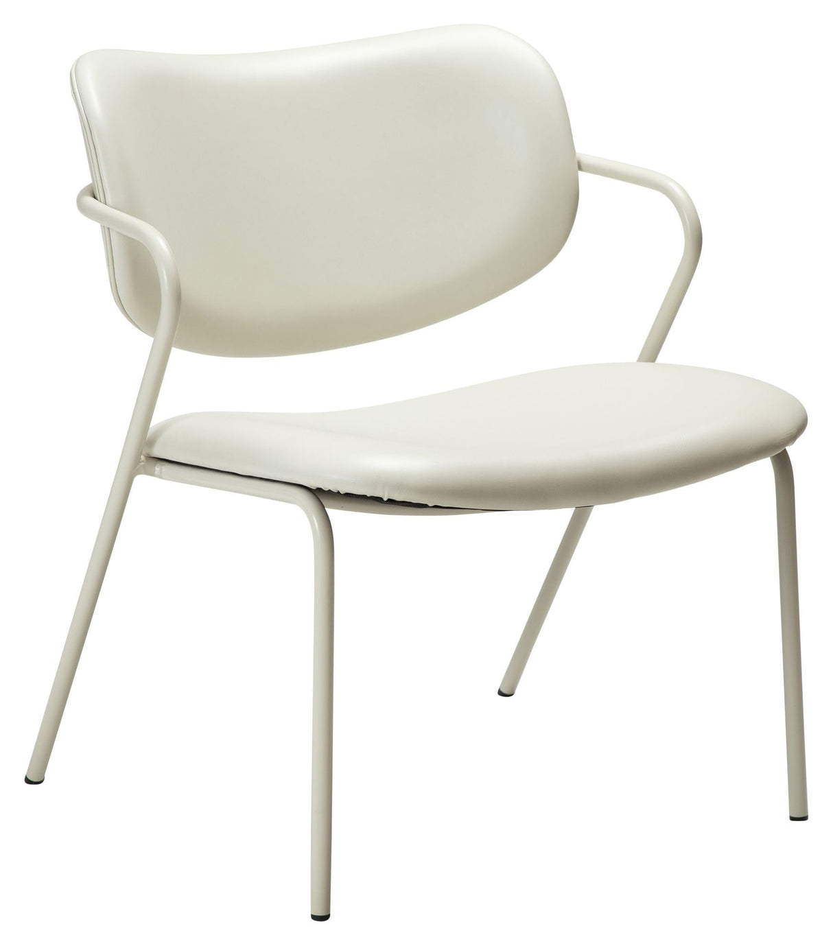 Zed Lounge Chair, White/Beige