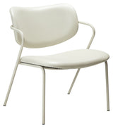 Zed Lounge Chair, White/Beige