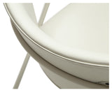 Zed Lounge Chair, White/Beige