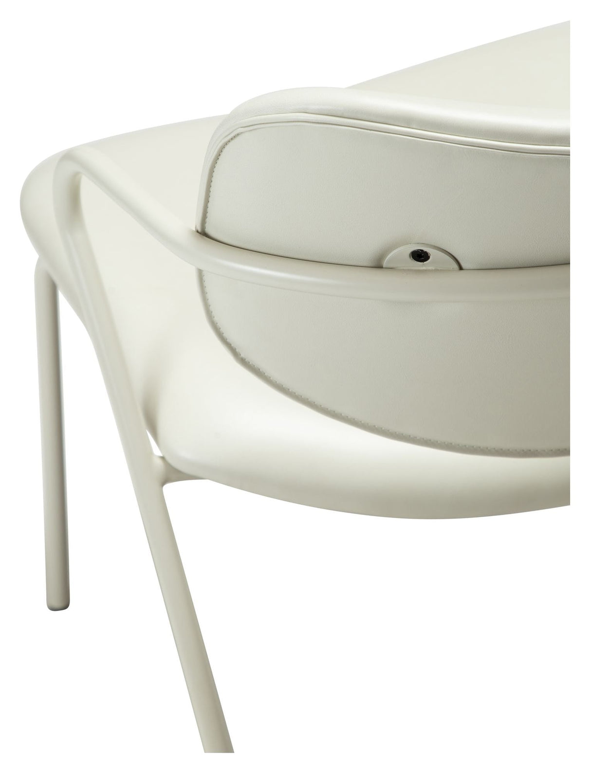 Zed Lounge Chair, White/Beige