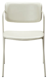 Zed Dining Chair, White/Beige