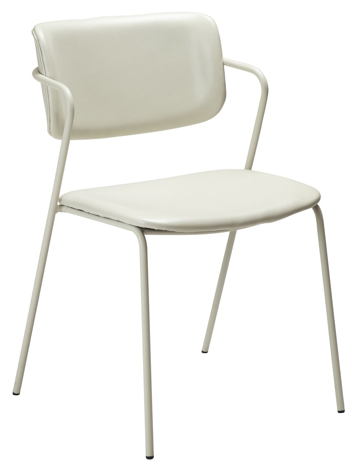 Zed Dining Chair, White/Beige