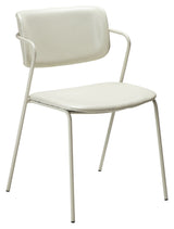 Zed Dining Chair, White/Beige