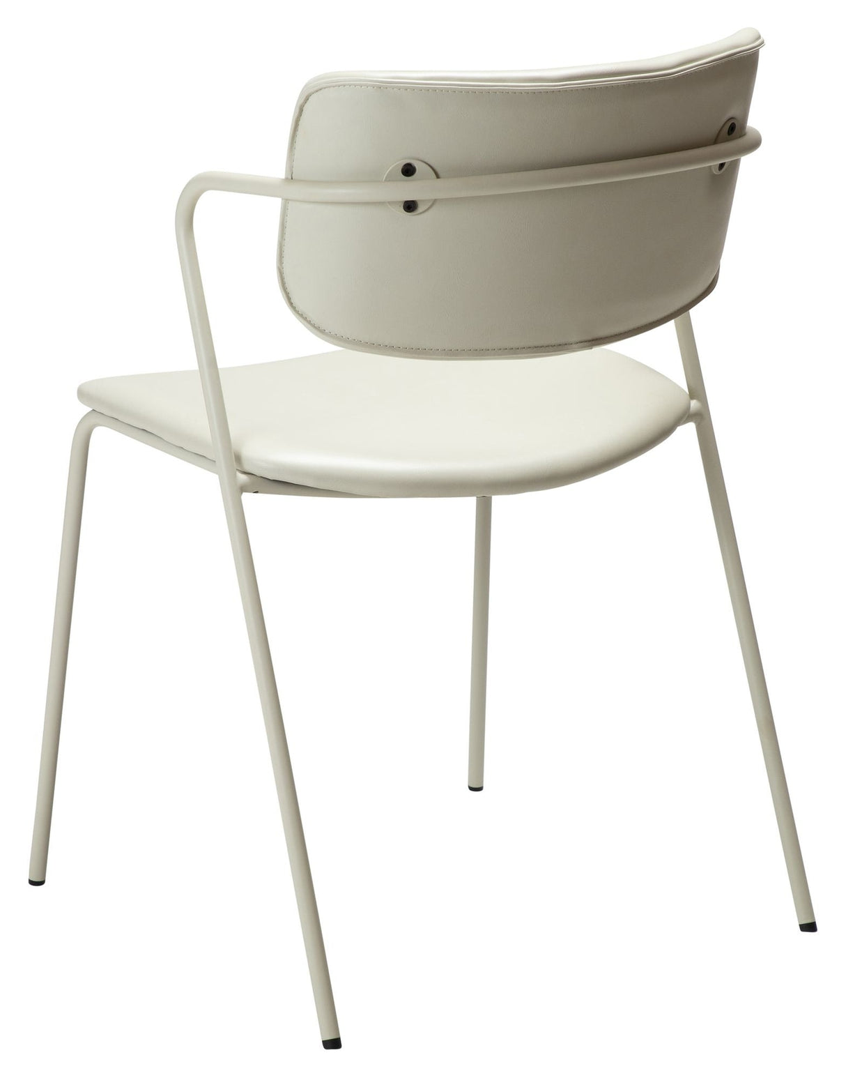 Zed Dining Chair, White/Beige