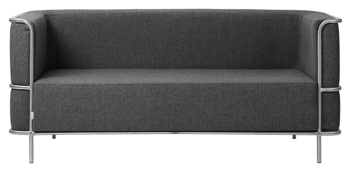 Modernistiske 2-termer. Sofa, mørkegrå ull