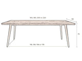 Dutchbone Agagon Dining Table 160x90, Black Legs